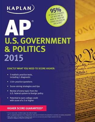 Book cover for Kaplan Ap U.S. Government & Politics 2015