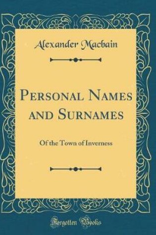 Cover of Personal Names and Surnames
