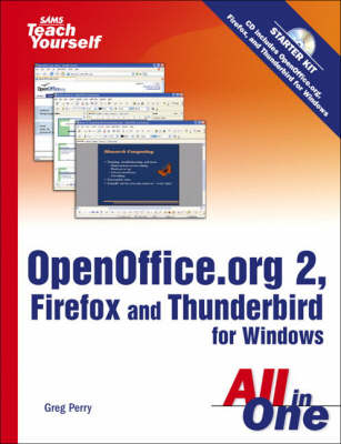 Book cover for Sams Teach Yourself OpenOffice.org 2, Firefox and Thunderbird for Windows All in One