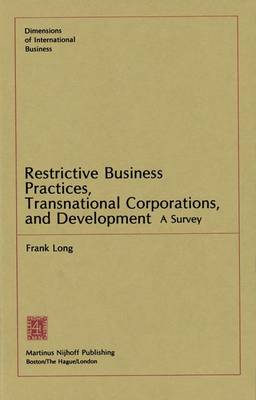 Book cover for Restrictive Business Practices, Transnational Corporations, and Development