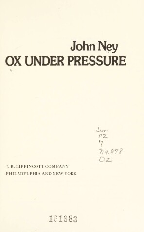 Book cover for Ox Under Pressure