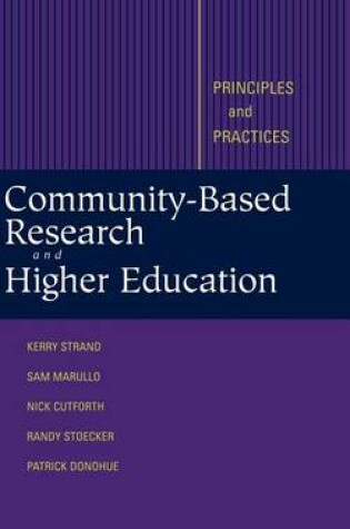 Cover of Community-Based Research and Higher Education