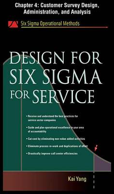 Book cover for Design for Six SIGMA for Service, Chapter 4 - Customer Survey Design, Administration, and Analysis