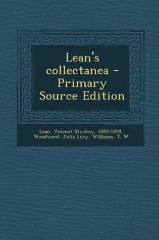 Cover of Lean's Collectanea - Primary Source Edition