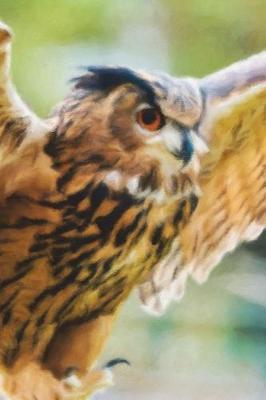 Book cover for Eagle Owl In Flight - Lined Notebook with Margins