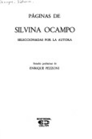 Cover of Paginas de Silvina Ocampo