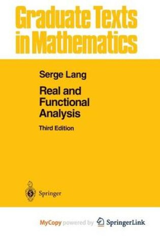 Cover of Real and Functional Analysis