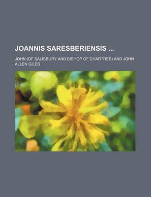 Book cover for Joannis Saresberiensis (3)