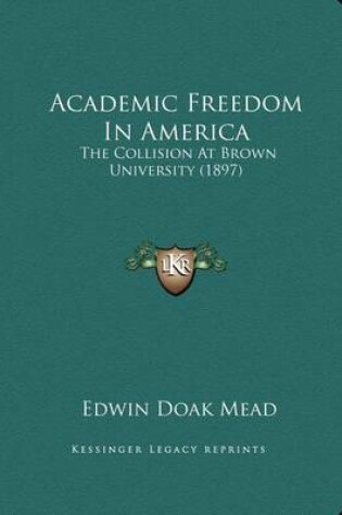 Cover of Academic Freedom in America