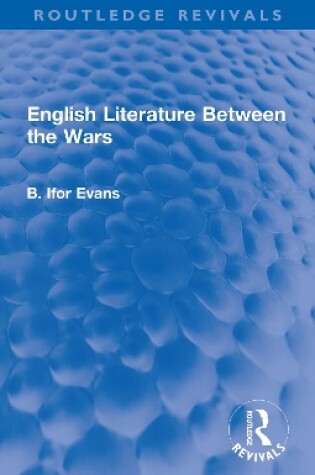Cover of English Literature Between the Wars