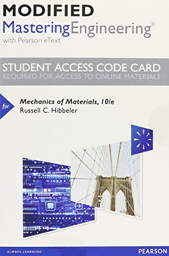 Book cover for Modified Mastering Engineering with Pearson Etext -- Standalone Access Card -- For Mechanics of Materials