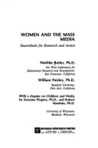 Cover of Women and the Mass Media