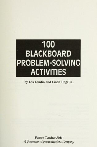 Cover of 100 Blackboard Problem-Solving Activities