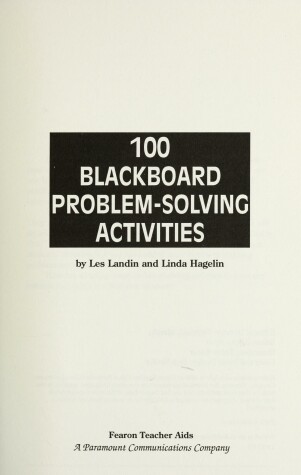 Book cover for 100 Blackboard Problem-Solving Activities