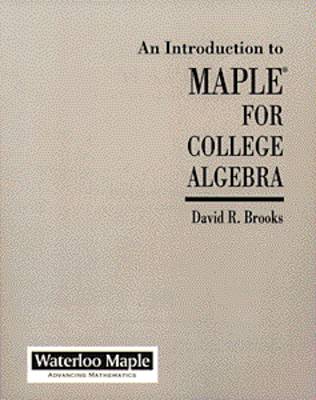 Book cover for Intro Maple College Algebra