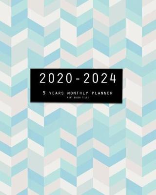 Cover of 2020-2024 Five Year Planner-Mint Green Tiles