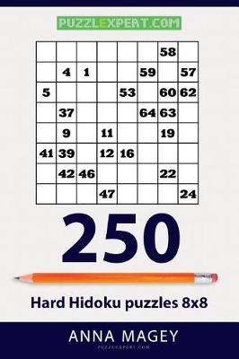 Book cover for 250 Hard Hidoku Puzzles 8x8