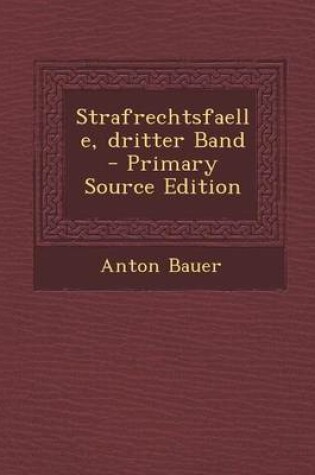 Cover of Strafrechtsfaelle, Dritter Band