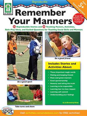 Book cover for Remember Your Manners, Grades Pk - 5