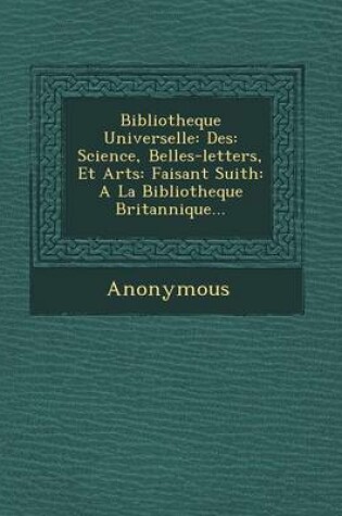 Cover of Bibliotheque Universelle