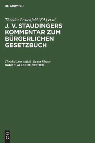 Cover of Allgemeiner Teil