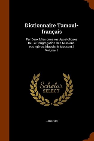 Cover of Dictionnaire Tamoul-Francais