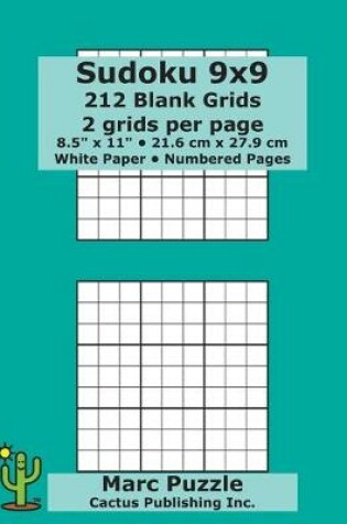 Cover of Sudoku 9x9 - 212 Blank Grids