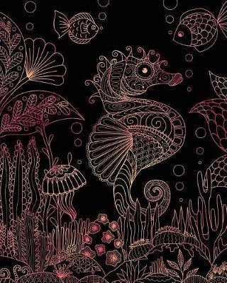 Book cover for Journal Notebook Seahorse Drawing 6