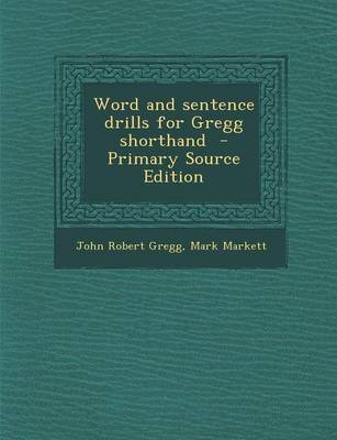 Book cover for Word and Sentence Drills for Gregg Shorthand