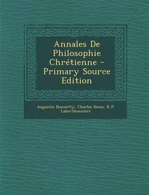 Book cover for Annales de Philosophie Chretienne