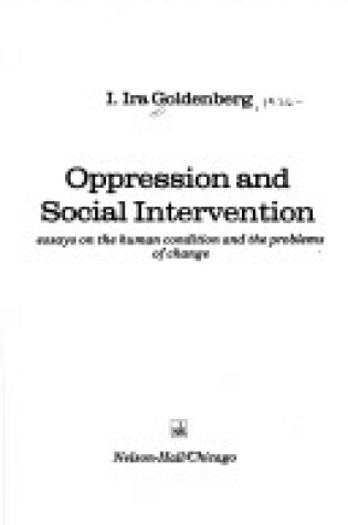 Cover of Oppression & Soical Intervent.