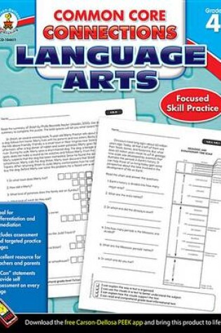 Cover of Common Core Connections Language Arts, Grade 4