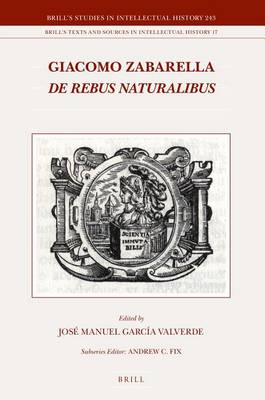 Book cover for Giacomo Zabarella, de Rebus Naturalibus (2 Vols.)