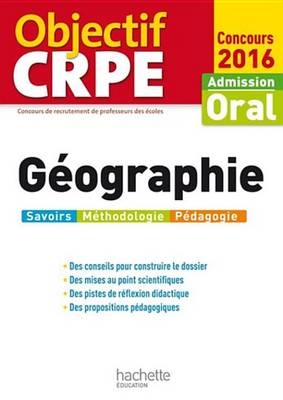 Book cover for Objectif Crpe Geographie - 2016