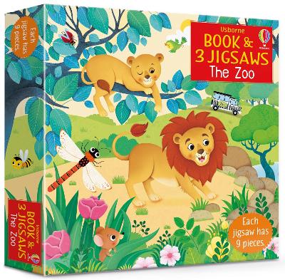 Book cover for Usborne Book and 3 Jigsaws: The Zoo