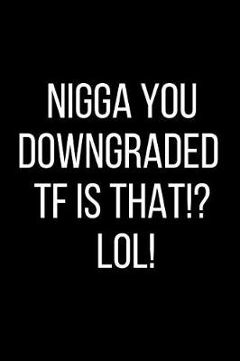 Book cover for Nigga You Downgraded TF Is That!? LOL!