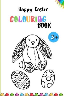 Book cover for Happy Easter children colouring Book - 84 pages 6x9in