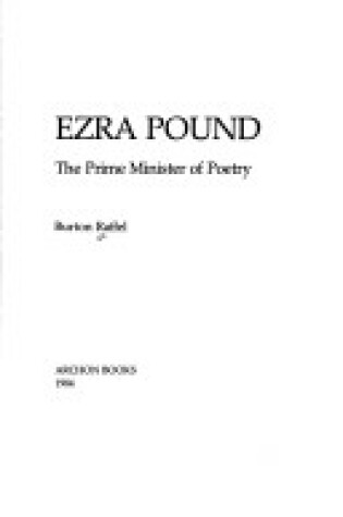 Cover of Ezra Pound