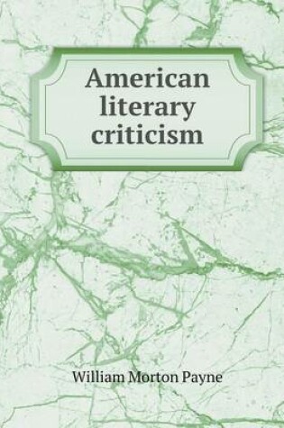 Cover of American Literary Criticism