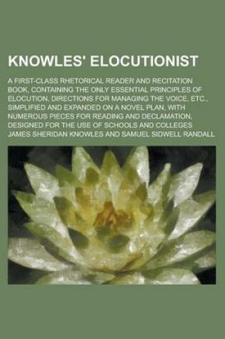 Cover of Knowles' Elocutionist