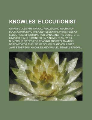 Book cover for Knowles' Elocutionist