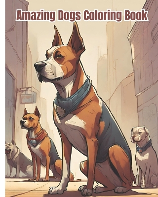 Book cover for Amazing Dogs Coloring Book