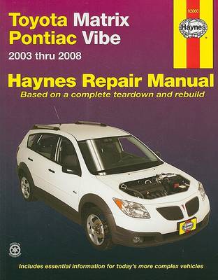 Book cover for Toyota Matrix & Pontiac Vibe Automotive Repair Manual