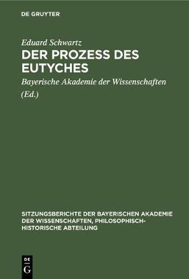 Book cover for Der Prozess Des Eutyches