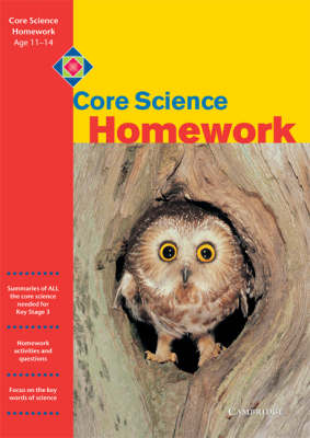 Book cover for Core Science Homework