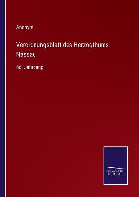 Book cover for Verordnungsblatt des Herzogthums Nassau