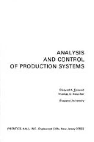 Cover of Analysis and Control of Production Systems