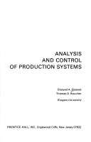 Book cover for Analysis and Control of Production Systems