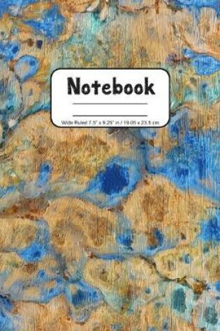 Cover of Notebook Wide Ruled 7.5" x 9.25" in / 19.05 x 23.5 cm