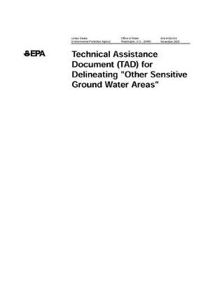 Book cover for Technical Assistance Document (TAD) for Delineating Other Sensitive Ground Water Areas